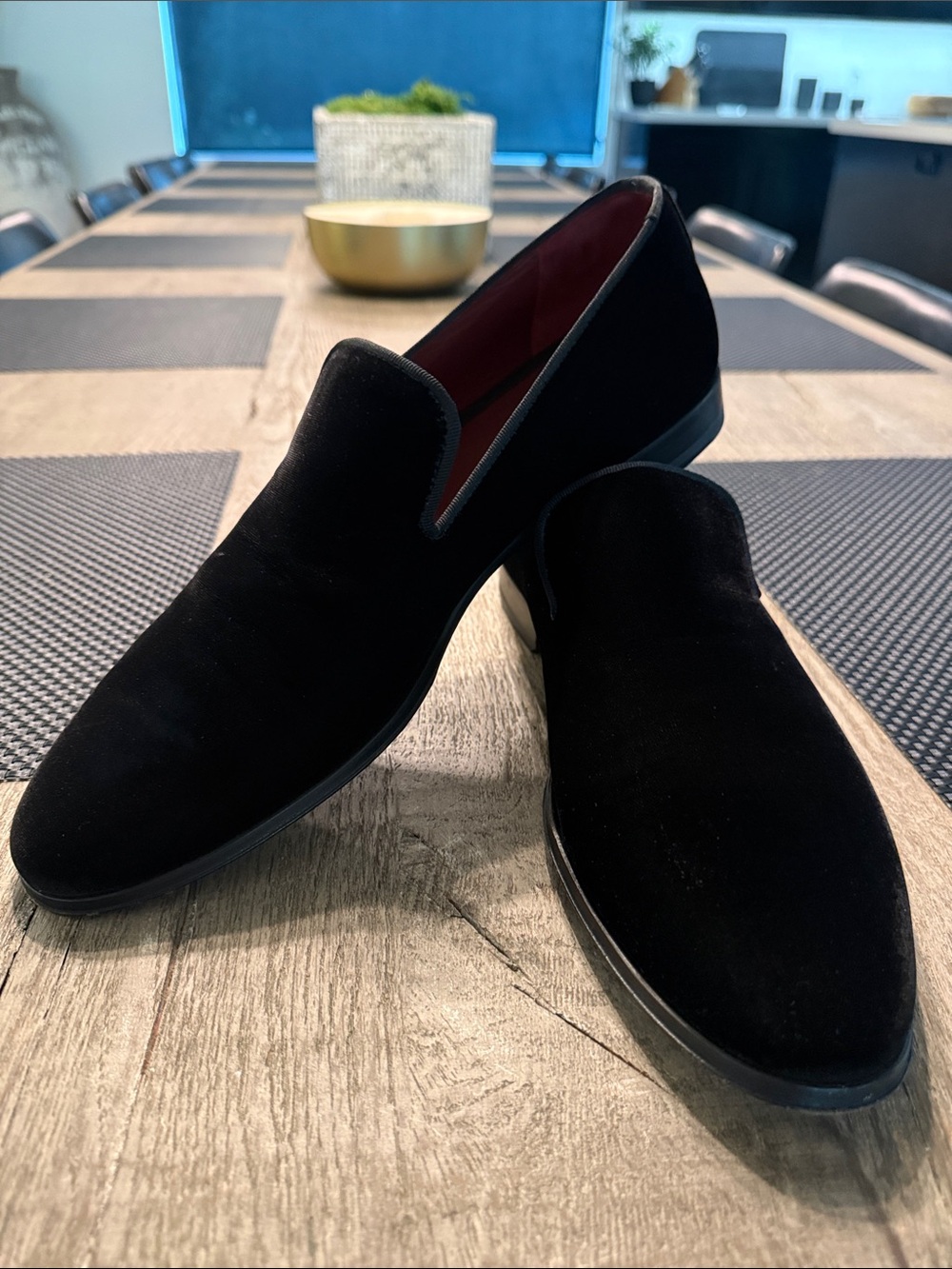 Magnanni Black Velvet Loafers | Luxury Men’s Dress Shoes Size 10 EXCELLENT ❤️